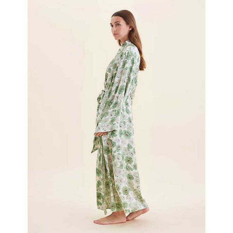 Papinelle Florence Silk Kimono Maxi Robe image number 3